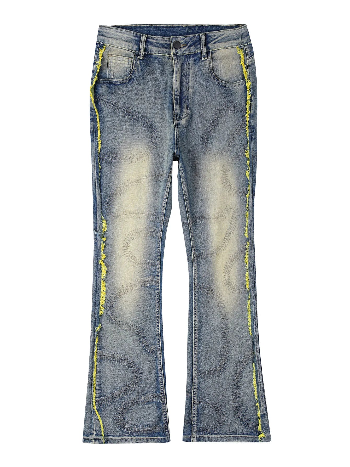 Distressed Loose Flare Denim