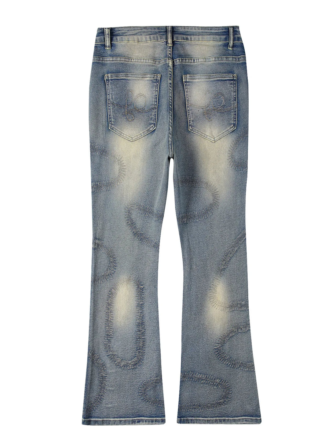 Distressed Loose Flare Denim